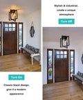 Vintage Square Black Ceiling Light Fixture 3 Light Industrial Farmhouse Modern Geometric Metal Ceiling Lamp in hallway