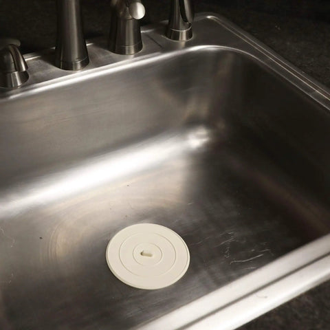 5 Inch Flat Suction Rubber Sink Stopper Fits Most Kitchen And Bathroom Sinks And Tub Drains White Durable Rubber