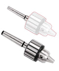 Heavy Duty 4 Piece 1/2 Inch Drill Chuck Kit With Genuine JT33 Taper Shank showcasing metal chuck and tapered shank.