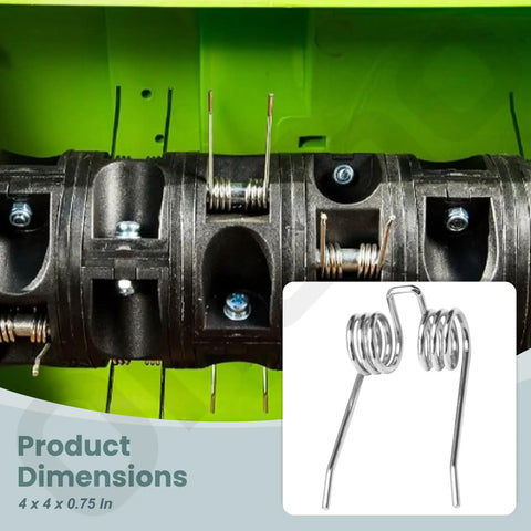 Close-up of 18 Pack Replacement Dethatcher Tines Compatible With Greenworks 27022 Corded Dethatcher Fourteen Inch Scarifier Rake Parts