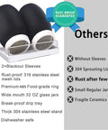All In One Sprouting Jar Kit With Two Wide Mouth Mason Jars 316 Screen Sprout Lids Blackout Sleeves Tray And Stand for home use