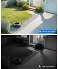 Comparison of day and night vision from Home Security Camera System With 4 Outdoor 5MP Cameras 16 Channel NVR And 10.1 Inch LCD Monitor.