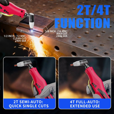 60A Plasma Cutter With Large LED Display And Dual 120V 240V IGBT Inverter Delivers Clean One Half Inch Cuts And Five Eighths Inch Max