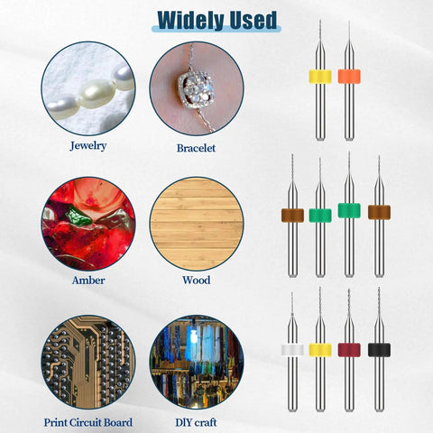 Pro Grade Micro Drill Bit Set 0.1mm To 1.0mm Tungsten Steel Tiny Twist Bits for jewelry, wood, and PCB engraving uses.