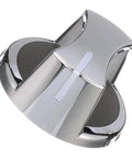 Knob Assembly For Speed Queen And Maytag Dryers Replacement Part AP6339803 PS16995756, chrome finish with durable design.