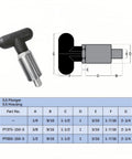 Top Shelf Steel T Handle Spring Loaded Pull Pins For Gym Equipment Quick Release Adjustment Knobs dimensions and design