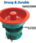 Pro Tech 60 Liter Electric Vibratory Tumbler with thickened steel plates for metal and ceramic polishing at 1440 RPM