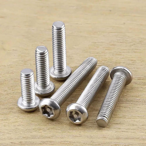 Badass M6 Security Torx Button Head Machine Screws 30 Pack Kit With Included T30 Driver Bit Made From Slick 304 Stainless Steel 18-8 Tamper Resistant Full Thread No Sweat close-up view
