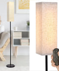 Modern Floor Lamp With Remote Control For Bedroom Living Room Office 4 Color Temperature Stepless Dimmer LED Light Bar