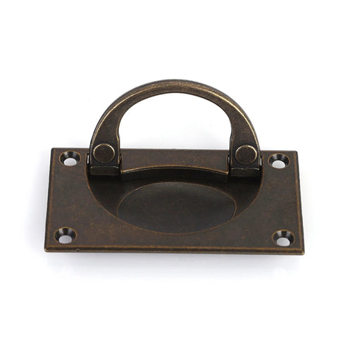 2 Pack 3.6 By 2 Inch Antique Style Bronze Recessed Door Pulls With Mounting Screws For Cabinets And Drawers Vintage Recessed Hardware Zinc Alloy Cabinet Handles