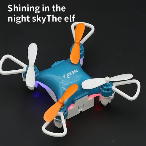 Super Pocket Drone With 360 Degree Flips And Altitude Hold For Kids And Beginners, blue drone with orange and white propellers