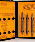 Pro Grade 4 Piece Metalworking Set with High Speed Steel Center Punch Self Centering Center Punch 5 16 Inch Cold Chisel and Prick Punch in case