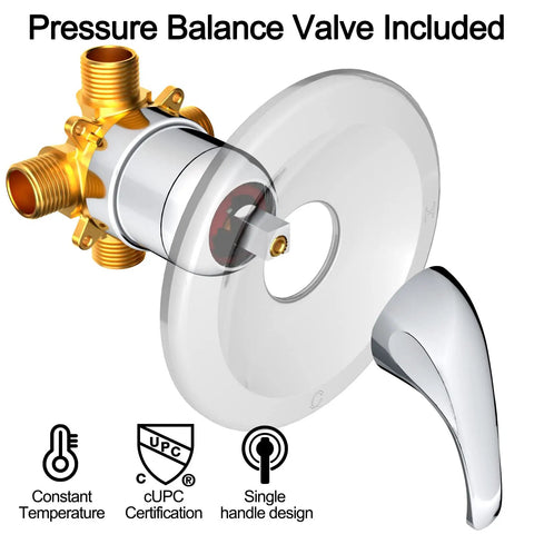 8 Spray Bathtub And Shower Faucet Combo With Dual Shower Heads And Slick Magnetic Handheld 2 In 1 Tub And Shower Trim Kit Chrome Finish Valve Included Easy Upgrade For Modern Bathrooms