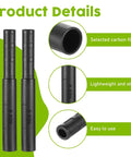 0.52 Inch Golf Club Shaft Extension Stick Extender For Wood Putters Pro Grade Build Game Changer 5 Inch Length Putter Shaft Extensions Rods 2 Pack Fits Most Clubs Easy Install showing carbon fiber material