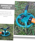 Automatic Rotary Lawn Sprinkler With Stable Base For Backyard And Lawn Irrigation 360 Degree Rotating Water Sprinkler System