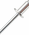 Industrial Grade Aluminum Blind Rivets Kit, 20 Pcs, Five Sixteenth Inch 8mm Aluminum Grip Rivets With Steel Mandrel, single rivet close-up