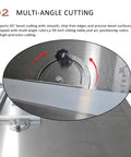 Multi-angle cutting feature of Heavy Duty 220 Volt Table Saw With Rugged Stand For Woodworking Crews showing precise bevel adjustments.