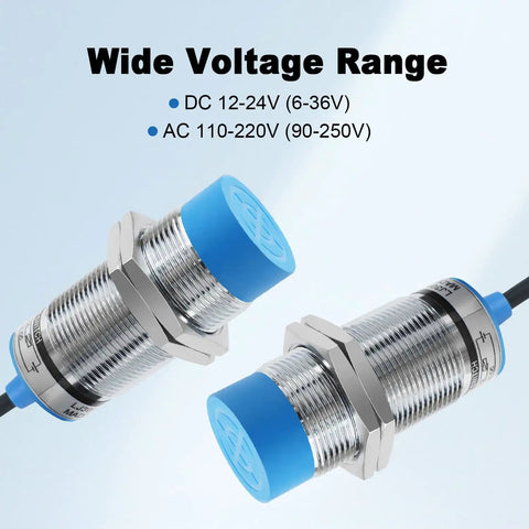 Inductive Proximity Sensor M30 Unshielded Two Wire NC Normally Closed With 15mm Detection Range For 110 To 220V AC Systems