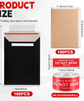Trading Card Shipping Set With Self Adhesive Rigid Mailers And Cardboard Inserts 201 Pack Seven By Five Inch Envelopes Black dimensions