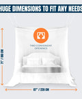 Ultra Large Mosquito Net With Carry Bag And Two Openings Netting Curtains For Camping And Patio Bug Free Protection display