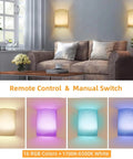 Rechargeable Battery Operated Wall Sconces Two Pack With Remote Control Mood Lighting for living room use, linen shade