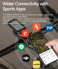 Person using BSC100MAX GPS Bike Computer With 3 Inch Display for cycling app connectivity on a bike handlebar.