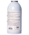 Back view of Fast Fix No Hassle Auto AC Leak Sealant 4 oz can with instructions visible, installs in minutes, seals leaks in seconds.
