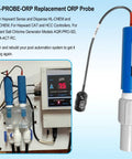 ORP Probe Replacement Sensor for Hayward Sense and Dispense Systems next to control panel and plug for easy install.