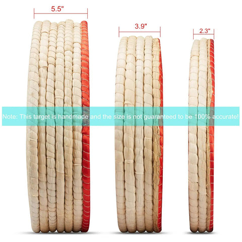 Traditional Hand Made Straw Archery Target For Recurve Bow Longbow Or Compound Bow 20 Inch 3 Layer Eco Friendly Low Arrow Damage