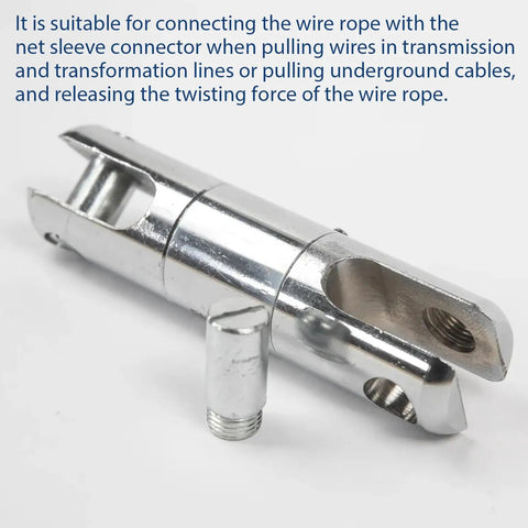 Heavy Duty Ball Bearing Swivel Cable Pulling Grip Conquers Stubborn Wire Snarls With Rock Solid Steel Build For Smooth Cable Feeds And Zero Fuss On Busy Job Sites attachment for connecting wire rope.