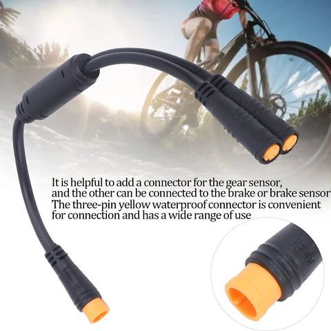 Y Splitter Cable For E Bike Sensor And Brake System, Easy Sensor Connection Accessory For BBS01 BBS02, Faster Shifts, Smoother Ride, Prevent Gear Damage And Keeps Power Flowing