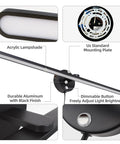Diagram of 32 Inch Picture Lights For Bathroom Vanity And Over Mirror Wall Lighting, Plug In Or Hardwired 18W 3000K Dimmable LED