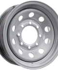 Beefed Up Heavy Duty 16 Inch Trailer Wheels 16x6 8 Lug Silver Gray Modular Rim For Equipment Trailers DOT Approved 3750 Lb Capacity Center Bore 4.90 Inches Fits 8 Lug Patterns