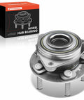 Front Wheel Bearing And Hub Assembly For Five Lug Jeep Wrangler 2018 Through 2024 And Gladiator 2020 Through 2024 Fits Like A Glove Direct Fit Replacement With Premium Sealed Bearings Durable Cast Steel Housing And Easy Install, shown with product box.