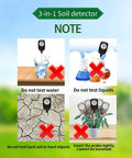 3 In 1 Soil Tester Kit For Moisture Fertility And PH Readouts, usage tips, do not test water or hard surfaces
