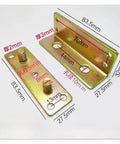 Thickened Bed Hinge Invisible Corner Bracket For Bed Frames And Furniture Corners Hidden Hardware Heavy Duty Steel Pre Drilled Holes