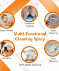 Versatile Handheld Bidet Sprayer Kit With Stainless Steel Attachment for baby shower, personal hygiene, toilet, pet bath, cloth diaper, and floor cleaning.