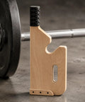 Barbell Plate Lifter Deadlift Jack Plate Loader Tool For Quick Plate Changes, heavy duty wooden EVA structure, teal