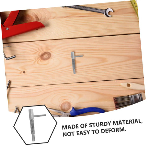 Heavy Duty Industrial Premium Grade Stainless Steel Retractable Indexing Plunger Pin on wooden workbench with tools.