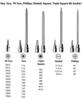 3/8 Inch Drive Bit Socket Set With Standard And Long Hex Bits Torx And TR Torx Phillips Slotted Square And Triple Square Sockets In Protective Case 110-Piece Auto Home DIY Essential Kit showing various bit types and sizes.