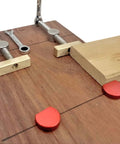 4 Pack 20Mm Bench Dogs With Non Slip Pad Aluminum Alloy Table Stop in use on woodworking bench.