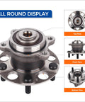 rear wheel hub bearing assembly Acura TSX Honda Accord all round display showing top, front, and bottom views for better understanding