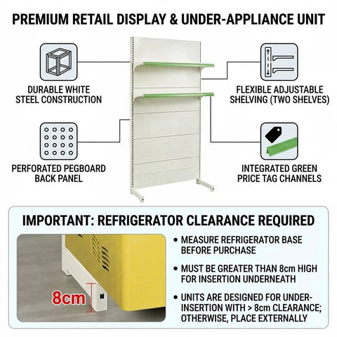Top Shelf Heavy Duty Double Sided Gondola Shelving Above Fridge Display Rack Adjustable Commercial Metal Storage Unit Big Time Grocery Liquor Shop Organization Flex Build Sleek Gray Finish