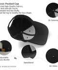 Inside view of Lightweight All Season Hat for Women and Men, adjustable cap with breathable fit and adjustable brass buckle.