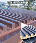 10 Pack Built Tough Corrugated Aluminum Roof Panels With Thermal Insulated Core For Pergola Sheds And Garages Weatherproof Outdoor Cladding Sheets showing efficient drainage grooves.