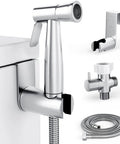 Handheld Bidet Sprayer Kit For Toilet And Cloth Diaper Sprayer Set, Stainless Steel, Easy To Install with hose and attachments.
