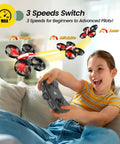 Child using remote control for Mini Drone For Kids And Beginners Indoor RC Nano Quadcopter With Auto Hovering 3D Flips Headless Mode
