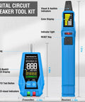 Go-To Circuit Breaker Finder Tool With Accessories, 90-135V Digital Breaker Locator with color display and LCD indicators