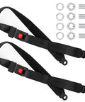All In One Golf Cart Seat Belt Kit With 2 Adjustable Lap Belts For Front And Rear Seats Includes 8 Rust Proof Screws Easy Install