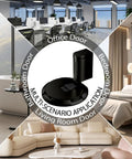 Mechanical Door Stop With Locking Action No Magnetic Floor Door Holder for Gaps Up to 1.2 Inches, Matte Black, multi-scenario use